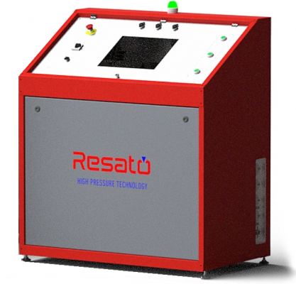 Computer controlled test unit up to 3000bars integrated with safety package and new developed software 1